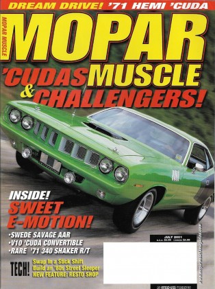 MOPAR MUSCLE 2001 JULY - SWEDE SAVAGE AAR, WAYFARER*